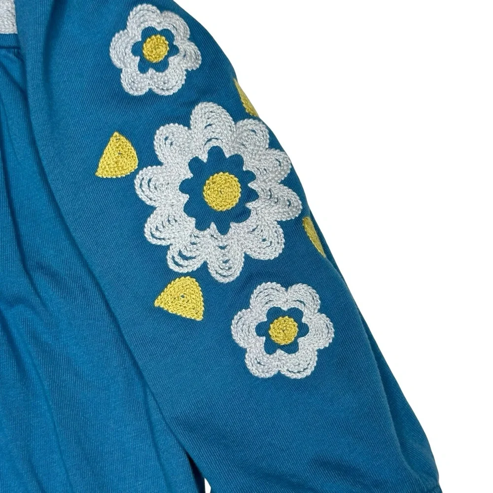 Tea Collection Embroidered Henley Dress‎